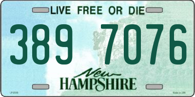 NH license plate 3897076