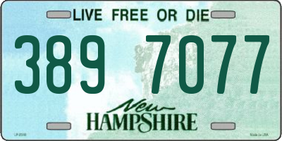 NH license plate 3897077