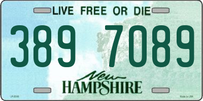 NH license plate 3897089