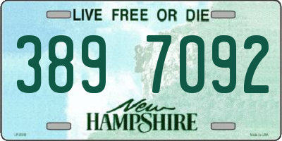 NH license plate 3897092