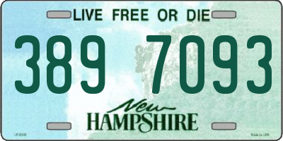 NH license plate 3897093