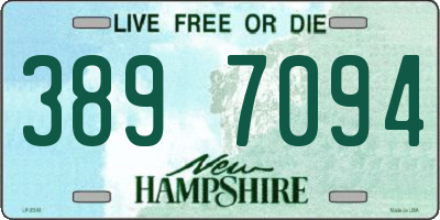 NH license plate 3897094