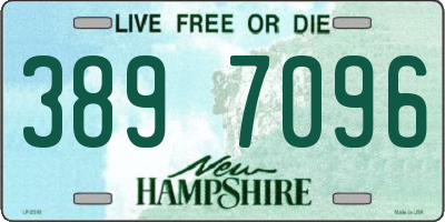 NH license plate 3897096