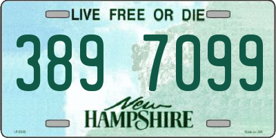NH license plate 3897099