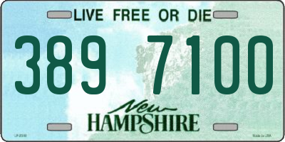 NH license plate 3897100