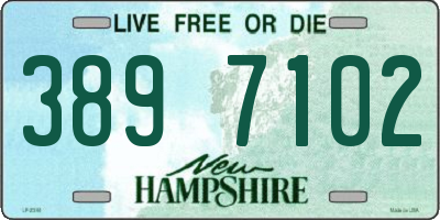 NH license plate 3897102