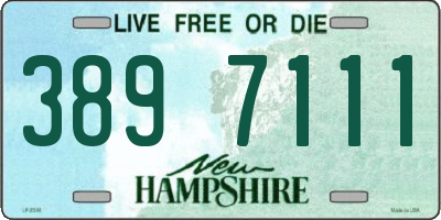 NH license plate 3897111