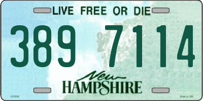 NH license plate 3897114