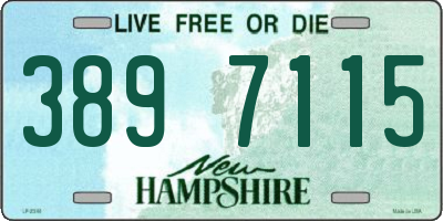 NH license plate 3897115