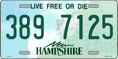 NH license plate 3897125
