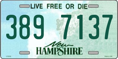 NH license plate 3897137