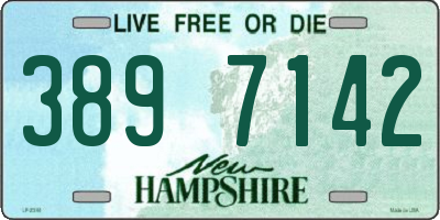 NH license plate 3897142