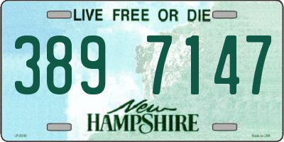 NH license plate 3897147