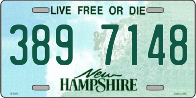 NH license plate 3897148