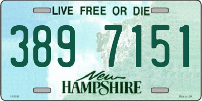 NH license plate 3897151