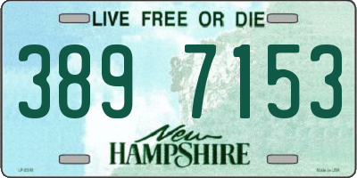 NH license plate 3897153