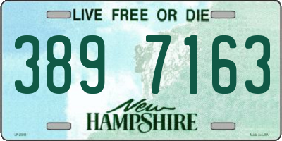 NH license plate 3897163