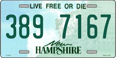 NH license plate 3897167