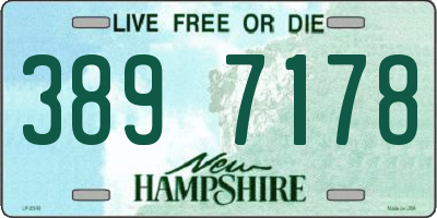 NH license plate 3897178