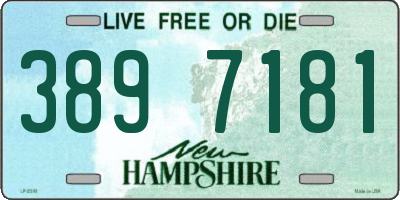 NH license plate 3897181