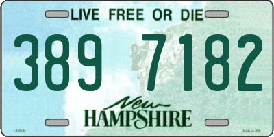 NH license plate 3897182