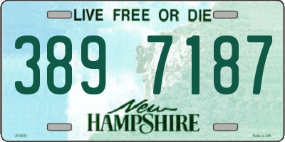 NH license plate 3897187