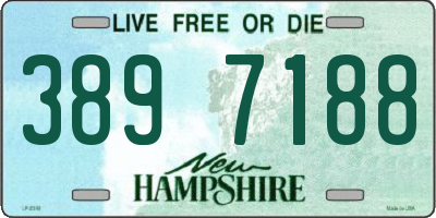NH license plate 3897188