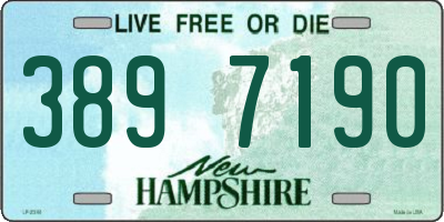 NH license plate 3897190