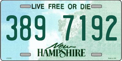 NH license plate 3897192