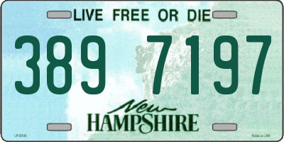 NH license plate 3897197