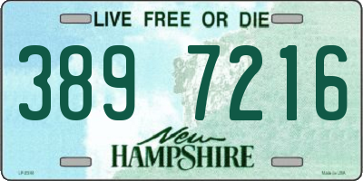 NH license plate 3897216