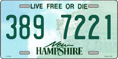 NH license plate 3897221