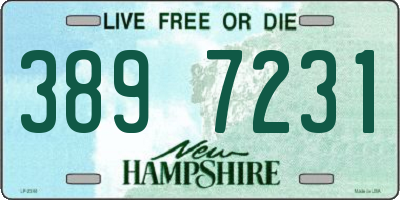 NH license plate 3897231