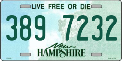 NH license plate 3897232
