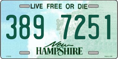 NH license plate 3897251