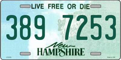 NH license plate 3897253
