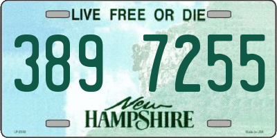 NH license plate 3897255