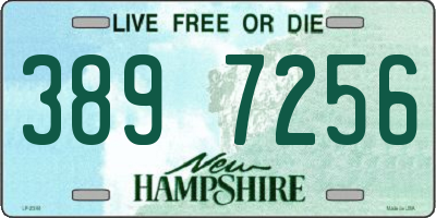 NH license plate 3897256