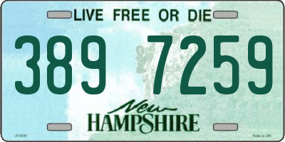 NH license plate 3897259