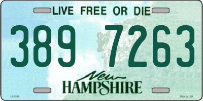 NH license plate 3897263