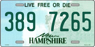 NH license plate 3897265
