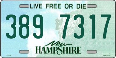 NH license plate 3897317