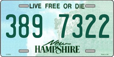 NH license plate 3897322