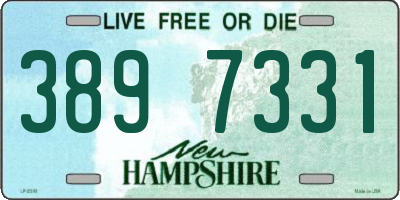 NH license plate 3897331