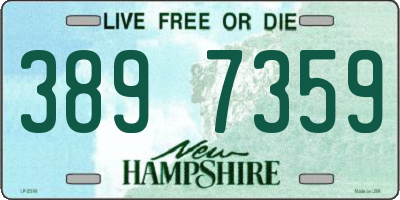 NH license plate 3897359
