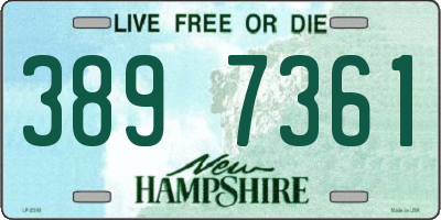 NH license plate 3897361