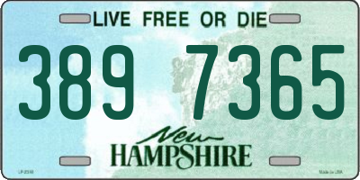 NH license plate 3897365