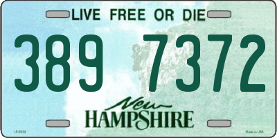 NH license plate 3897372