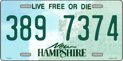 NH license plate 3897374