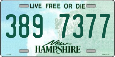 NH license plate 3897377